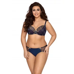 Dámska podprsenka V-9341 Tmavomodrá vzor - Axami