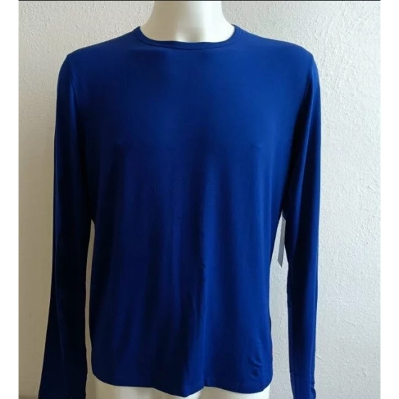 Pánske tričko s dlhým rukávom 714753030001 modré - Ralph Lauren