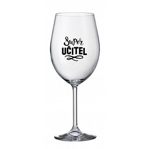 SUPER UČITEL - čirá sklenice na víno 350 ml SUPER UČITEL - čirá sklenice na víno 350 ml