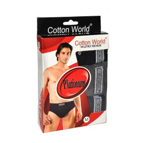 Pánske slipy 3PAK Platinum Mix farieb - Cotton World
