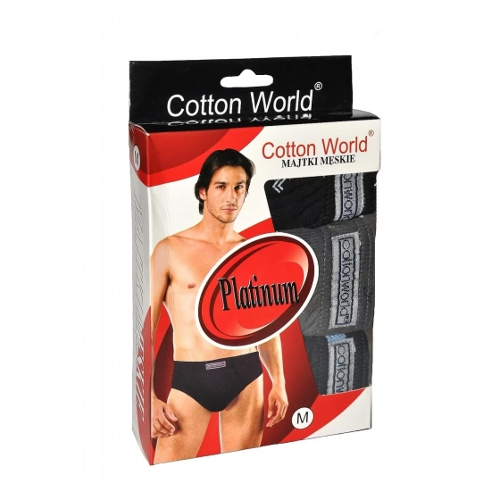 Pánske slipy 3PAK Platinum Mix farieb - Cotton World