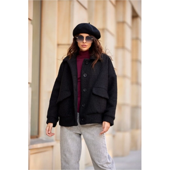 Dámská bunda KUR0027 černá - Roco Fashion