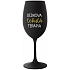 DEDKOVA TEKUTÁ TERAPIA - čierny pohár na víno 350 ml