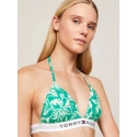 Dámska plavková podprsenka UW0UW05367 0IE zelená so vzorom - Tommy Hilfiger