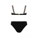 Dámske dvojdielne plavky plavky Athens 4 S730V1AH4 Čierna so zlatou - Self
