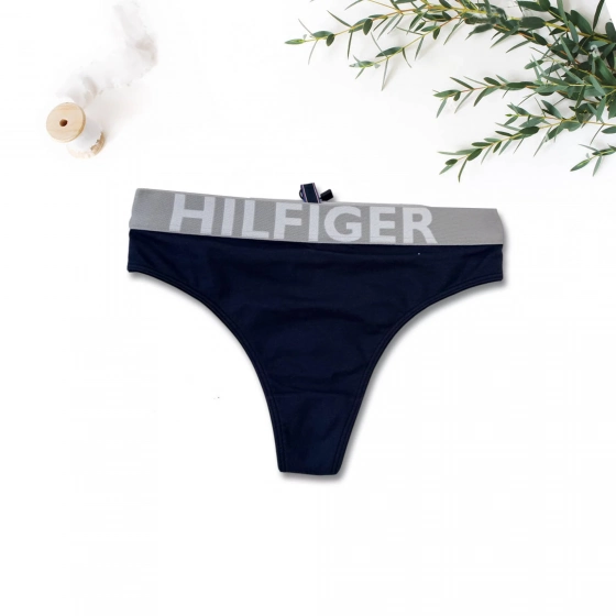 Dámske tangá UW0UW00504 modro-šedé - Tommy Hilfiger
