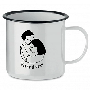 Personalizovaný retro plecháček - pár v objetí Personalizovaný retro plecháček - pár v objetí