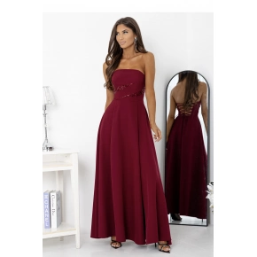 Dámské dlouhé šaty  model 222674 bordó - With You