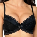 Dámska push-up podprsenka LAGERTA Čierna - Roza