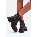 Dámske kožené workery zateplené Big Star SS274452 čierne - BigStar