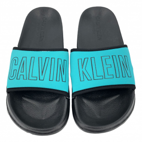 Plážové šľapky KW0KW00728 tyrkysová - Calvin Klein