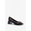 Dámske lodičky na podpätku 62101 Čierna - VINCEZA
