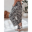 Spodnie damskie materiałowe wide leg TROPICAL SUN czarne FashionStreet UY2634