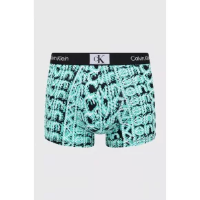 Pánske boxerky 000NB3403A AC5 tyrkys-čierno-biele - Calvin Klein