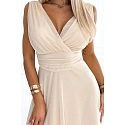 Elegantné tylové šaty 541-3 CELESTINA BEACH telové - Numoco