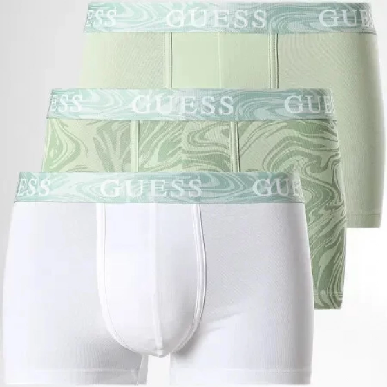 Pánske boxerky U3BG05K6YW0 P8AD zelenobiele - Guess