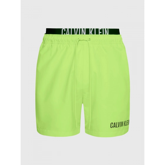 Pánske plavky MEDIUM DOUBLE WB KM0KM00992 M0T neononovo žlté - Calvin Klein
