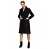M708 Fleece coat with belt and pockets - black