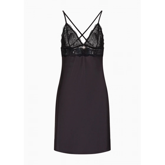 Dámska nočná košieľka 164716 3F206 00020 čierna - Emporio Armani