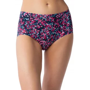 Dámske nohavičky Cranberries simple maxi tm. modré s ruží. vzorom - JULIMEX