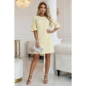 Dámske šaty 217-12 NEVA pastelovo žlté - Numoco