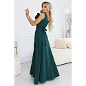 Dámske maxi šaty 669-1 fľaškovo zelené - Numoco