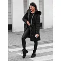 Parka damska zimowa TRENDNEL dwustronna z kapturem  czarna FashionStreet TY4587