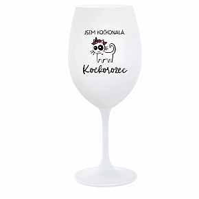 JSEM KOČKONALÁ. KOČKOROŽEC - bílá sklenice na víno 350 ml JSEM KOČKONALÁ. KOČKOROŽEC - bílá sklenice na víno 350 ml
