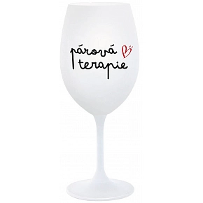 PÁROVÁ TERAPIE - bílá  sklenice na víno 350 ml