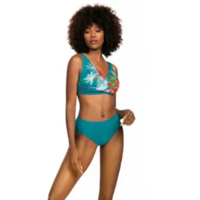 Dámske dvojdielne plavky Bali 8 S690BL8-2 zelená s kvetmi - Self