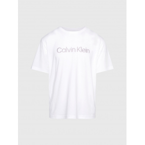 Pánske tričko na spanie S/S CREW NECK 000NM2501E 100 biele - Calvin Klein