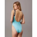 Dámske jednodielne plavky KW0KW02340 DCE sv. modré - Calvin Klein