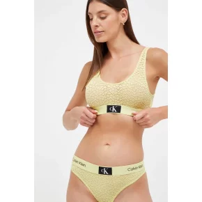 Dámská sportovní podprsenka 1996 QF7233E-9LD žlutá - Calvin Klein