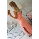 Boho šaty 8893 lososová - Kesi