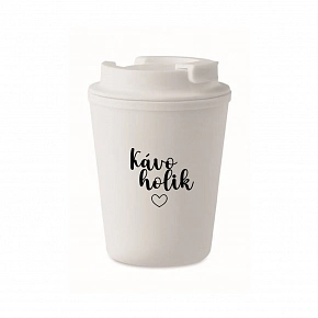 KÁVOHOLIK - bílý termohrnek 300 ml