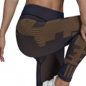 Dámske legíny HB1436 Karlie Kloss tmavo modrá-hnedá - Adidas