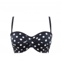 Dámsky vrchný diel plaviek Anya Riva Spot Bandeau navy/vanilla SW1453 - Panache