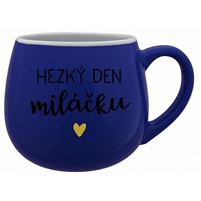 HEZKÝ DEN MILÁČKU - modrý keramický hrníček 300 ml