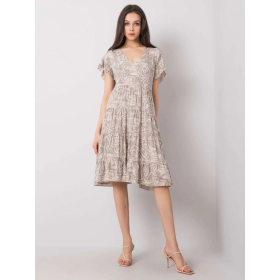 Dámske voľné šaty s volánikom awd0465 - FPrice