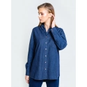 Dámska košeľa s dlhým rukávom 145676 Dark Jeans-603 - Big Star