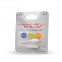 Audio adaptér White AK-35 USB Type 3.1 C (M) – Jack 3.5mm (F) - Savio
