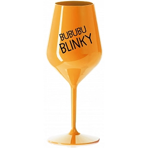 BUBUBUBLINKY - oranžová nerozbitná sklenice na víno 470 ml BUBUBUBLINKY - oranžová nerozbitná sklenice na víno 470 ml