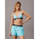 Dámske plážové šortky KW0KW02482 DCE sv. modré - Calvin Klein
