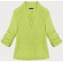 Dámske sako s nariasenými rukávmi (22-356) limetkovo zelené - Goodlooking