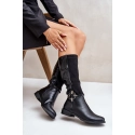 Zateplené čižmy ASA62-112 čierne - Jazzi