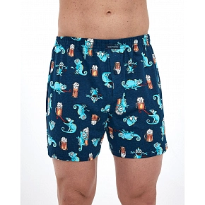 Pánske boxerky Classic 001/175 Tmavomodrá mix vzor - Cornette