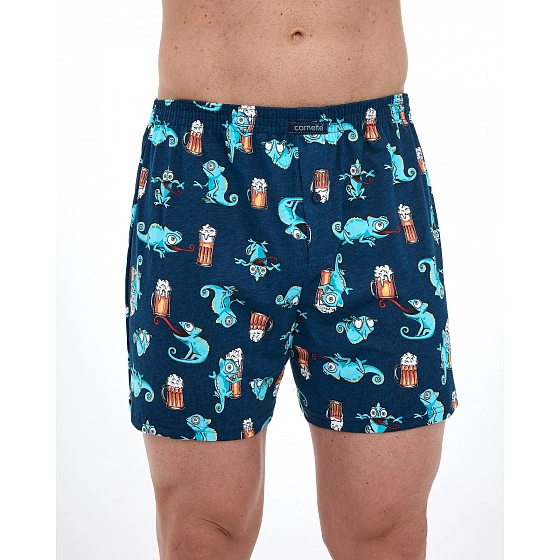Pánske boxerky Classic 001/175 Tmavomodrá mix vzor - Cornette