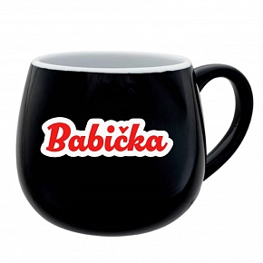 HRNČEK Keramický hrnček Babička (obrys) 300 ml čierny - Giftela