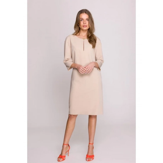 Dámske šaty S394 Béžová - Stylove
