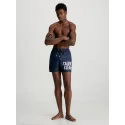 Pánske stredné plavecké šortky so sťahovacou šnúrkou KM0KM00794 XNE tm. modrá - Calvin Klein